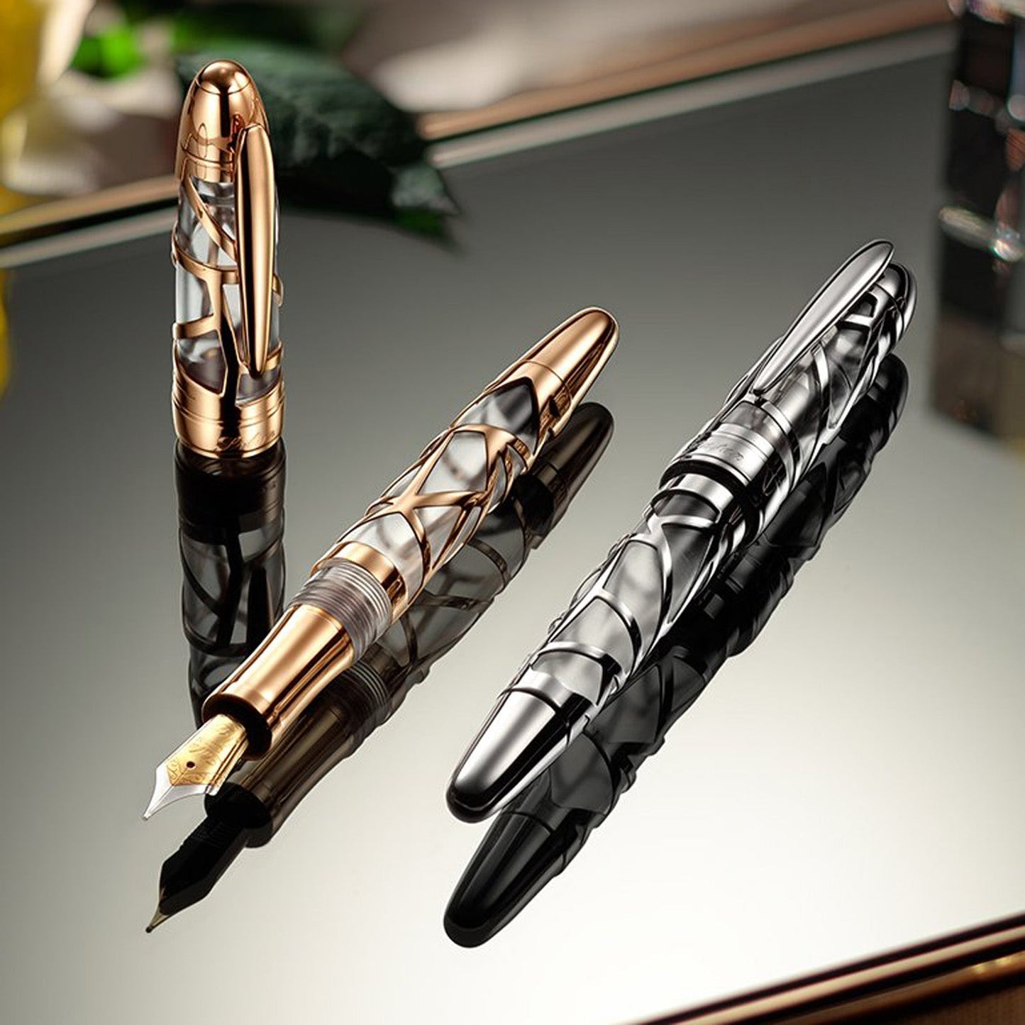 Laban Skeleton Silver CT Fountain Pen