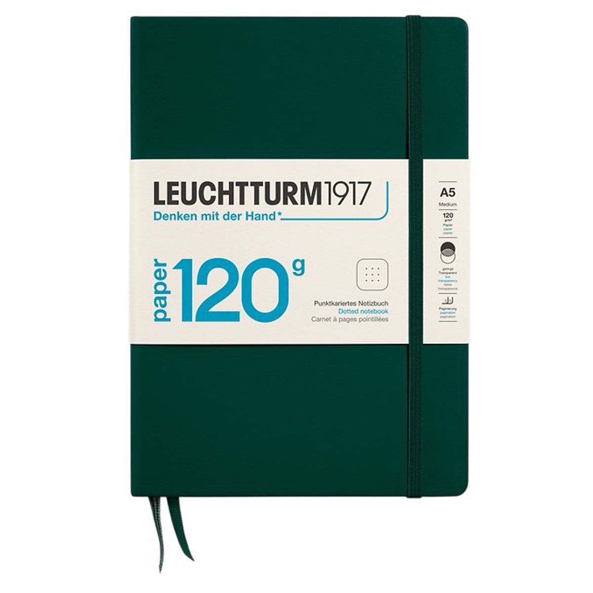 Leuchtturm1917 120G Edition Forest Green Hardcover Notebook (A5 - Dotted) 370341