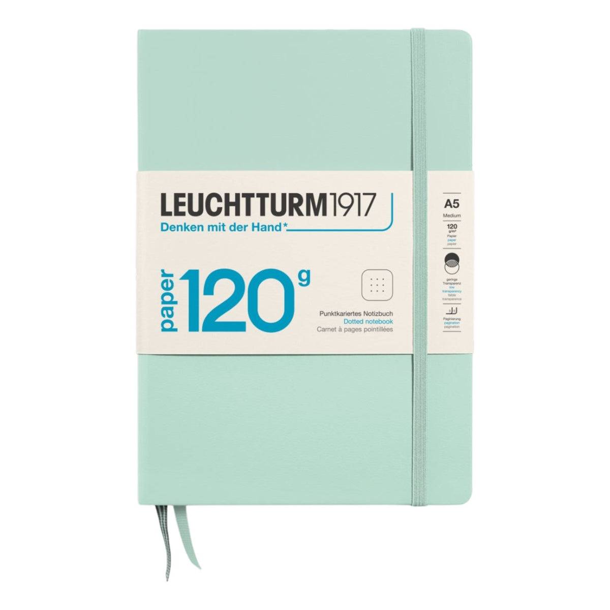 Leuchtturm1917 120G Edition Mint Green Hardcover Notebook (A5 - Dotted) 370344