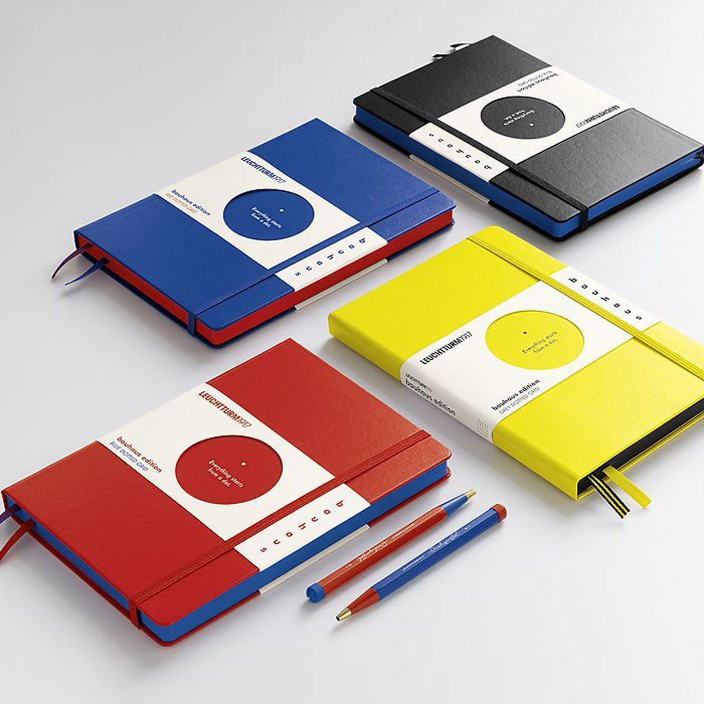 Leuchtturm1917 Bauhaus Edition Red Hardcover Notebook (A5 - Dotted) 359619 (Special Edition)