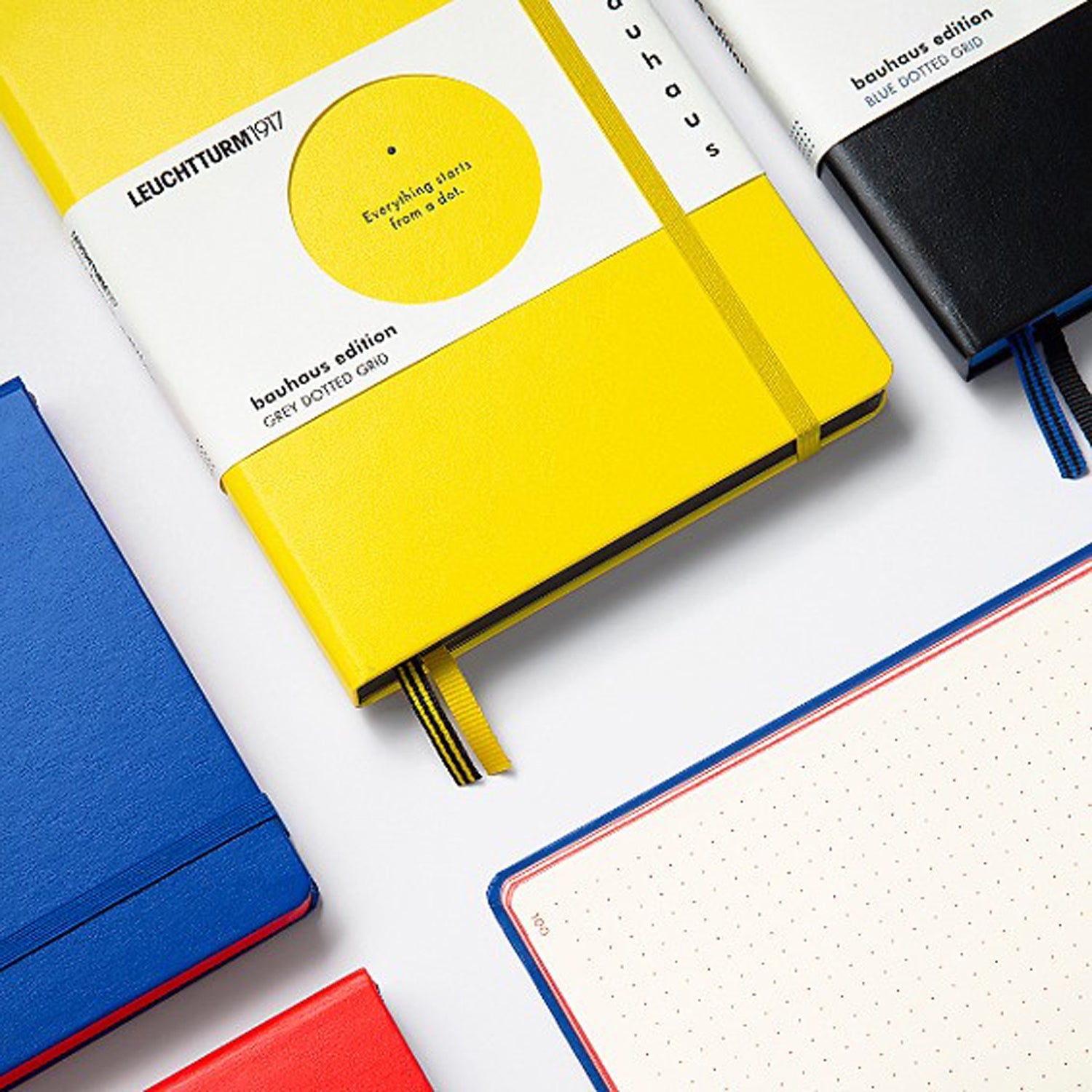 Leuchtturm1917 Bauhaus Edition Red Hardcover Notebook (A5 - Dotted) 359619 (Special Edition)