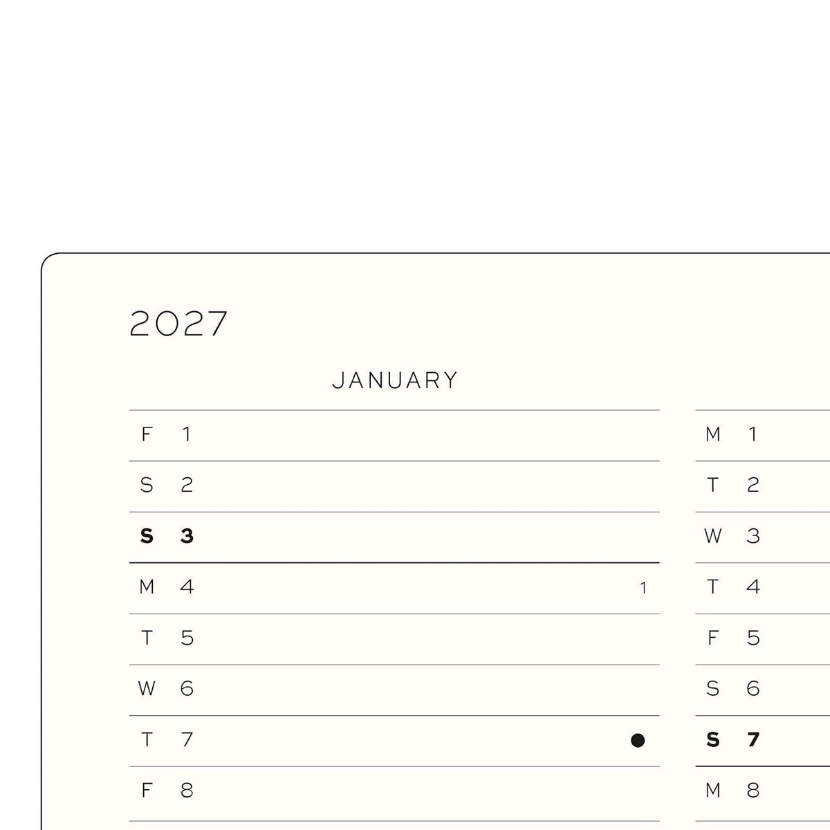 Leuchtturm1917 2027 Black Hardcover Daily Planner (A4+ - Lined) 400323