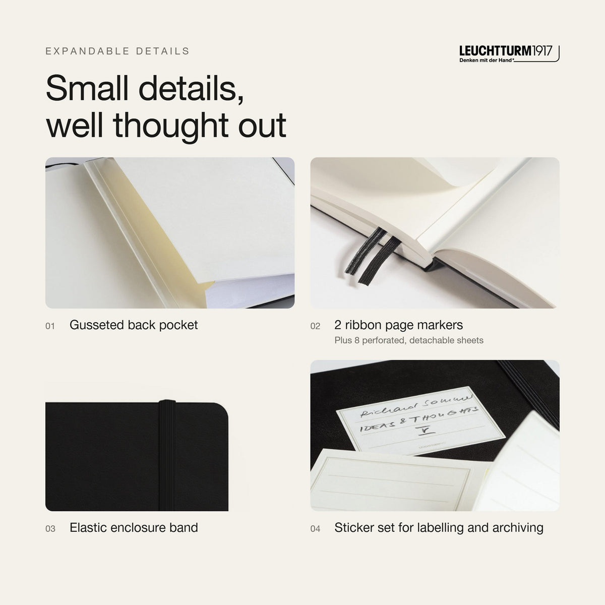 Leuchtturm1917 2027 Black Hardcover Daily Planner (A5 - Lined) 400324
