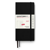 Leuchtturm1917 2027 Black Hardcover Weekly Planner (90X190MM - Dotted) 400264