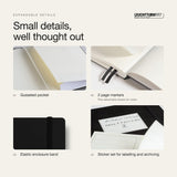 Leuchtturm1917 2027 Black Hardcover Weekly Planner (90X190MM - Dotted) 400264