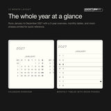 Leuchtturm1917 2027 Black Hardcover Weekly Planner (90X190MM - Dotted) 400264