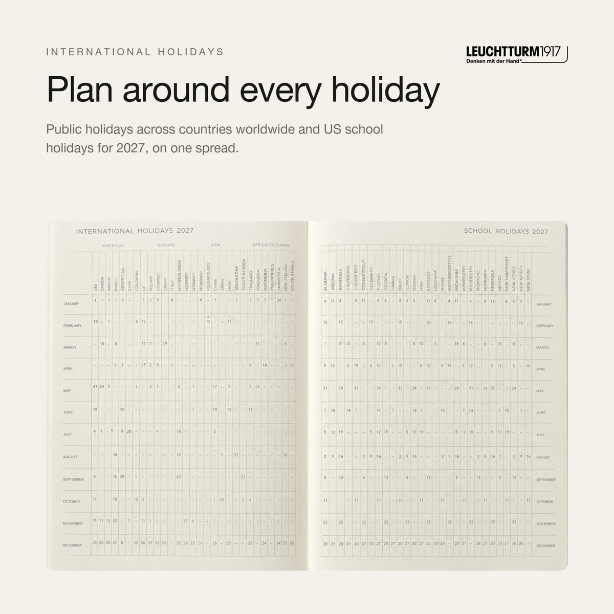 Leuchtturm1917 2027 Cherry Hardcover Weekly Planner (A4+ - Lined) 400204