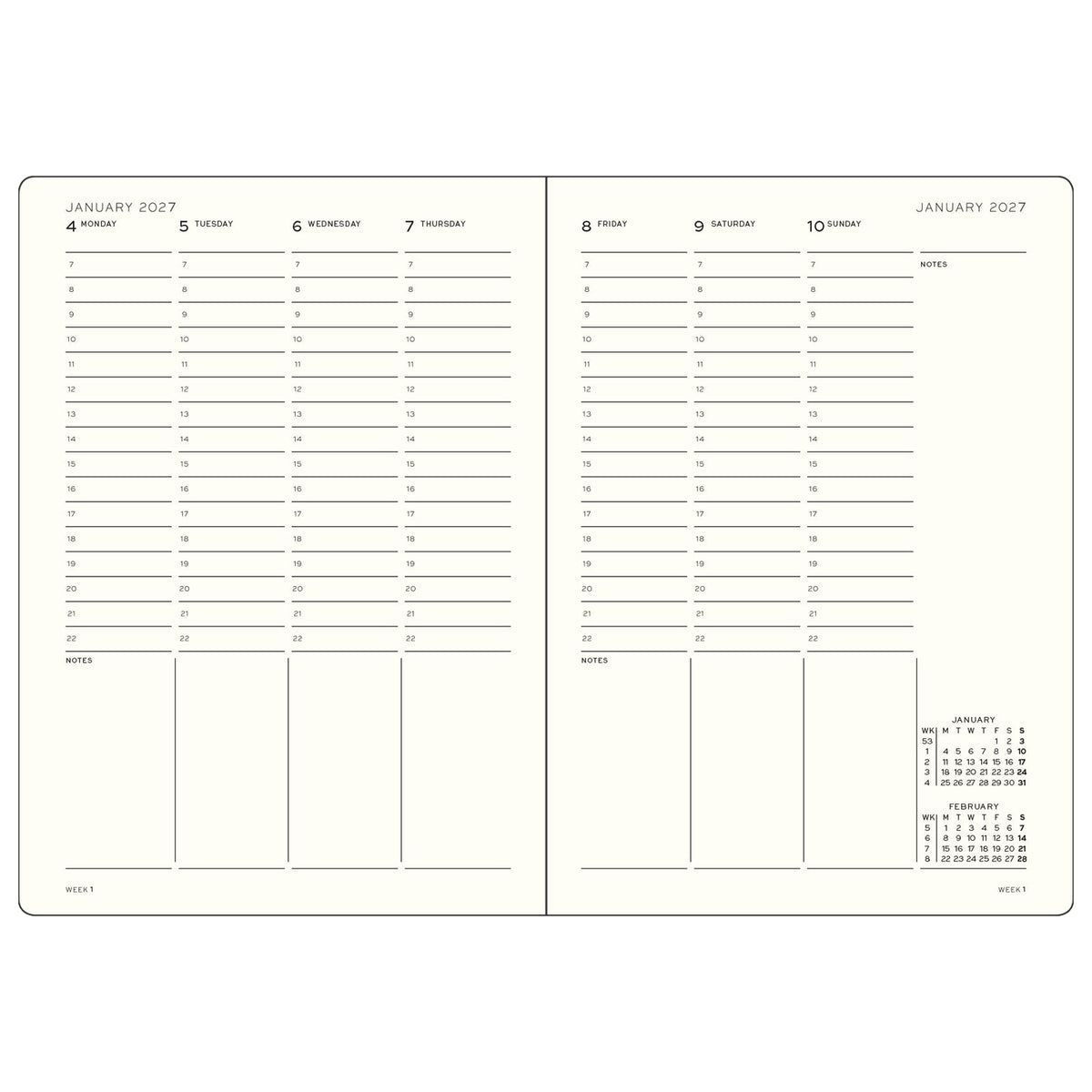 Leuchtturm1917 2027 Cherry Hardcover Weekly Planner (A4+ - Lined) 400204