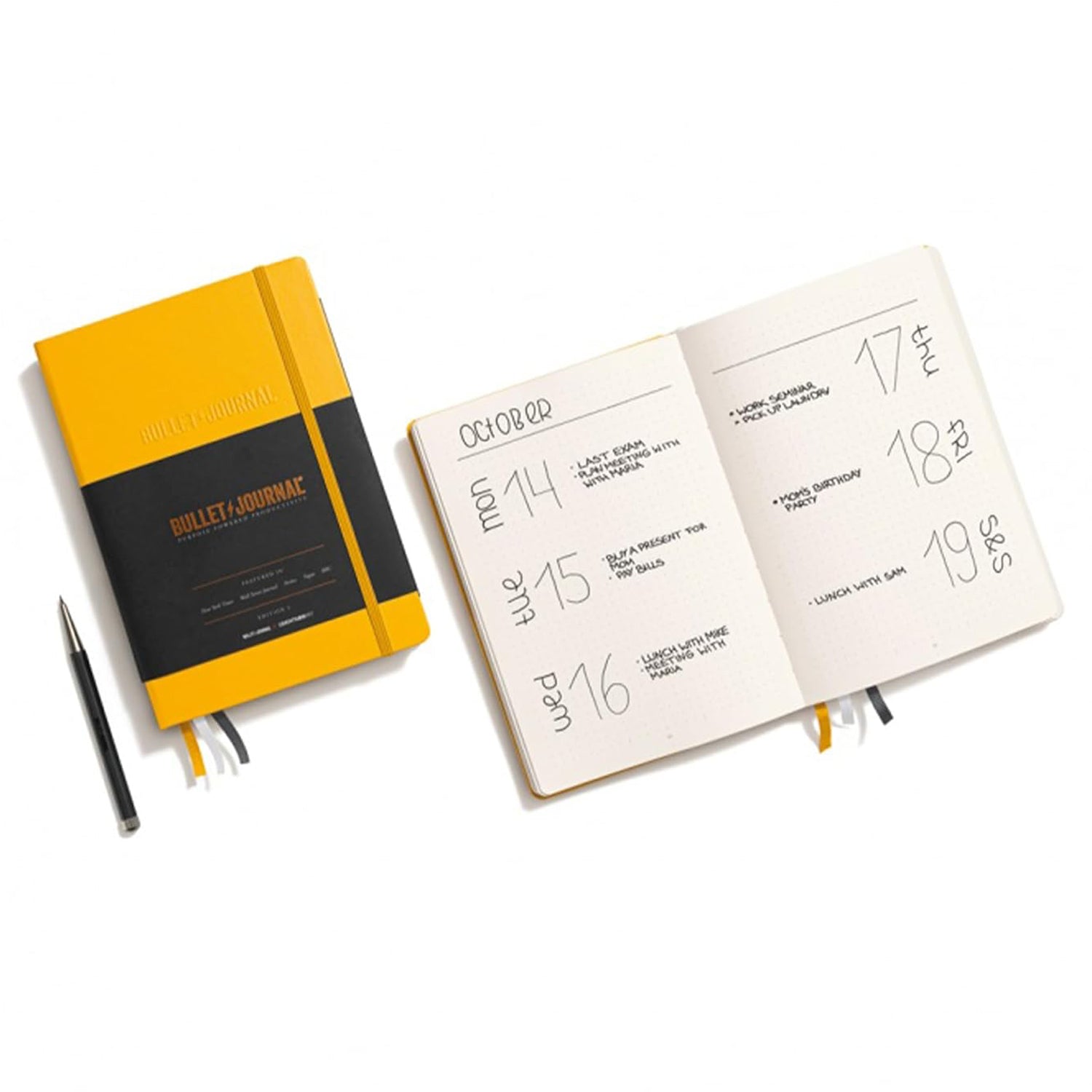 Leuchtturm1917 Bullet Journal Yellow Hardcover Notebook (A5 - Dotted) 371205