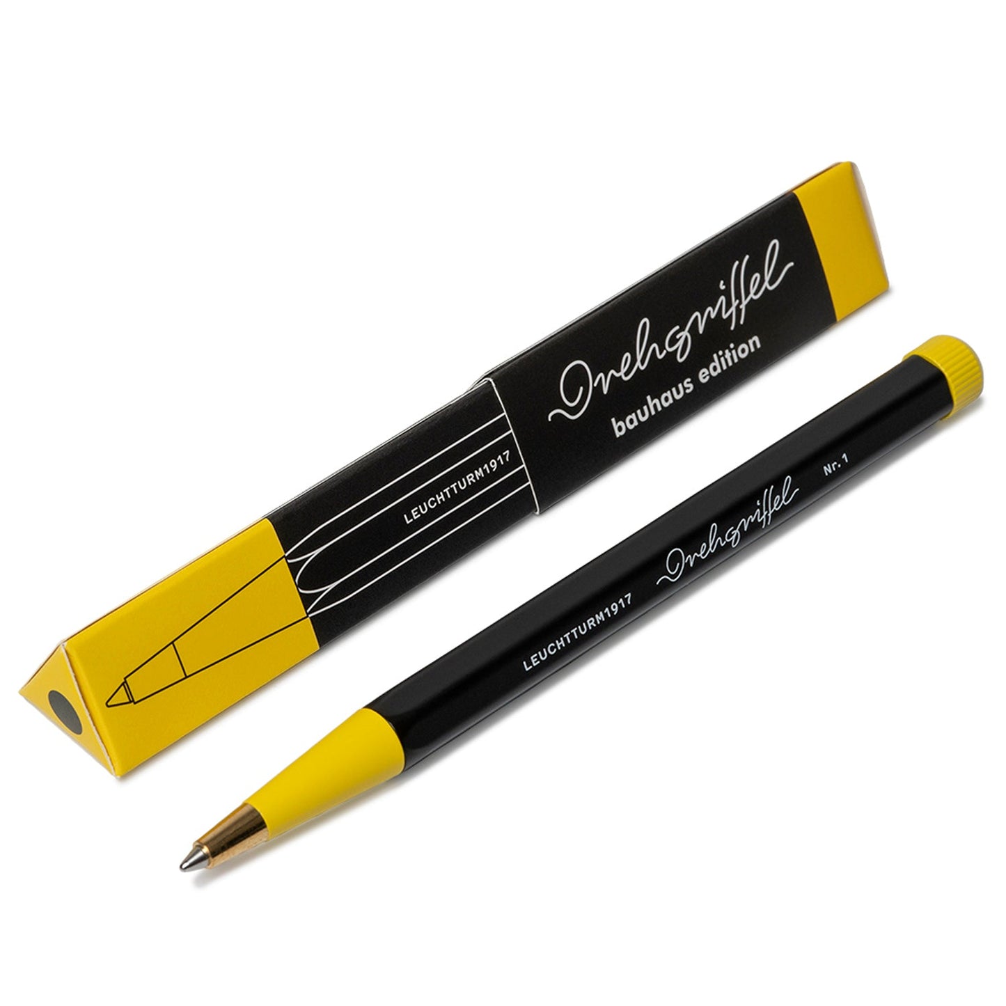 Leuchtturm1917 Drehgriffel Nr. 1 Bauhaus Black/Lemon Ballpoint Pen 366571