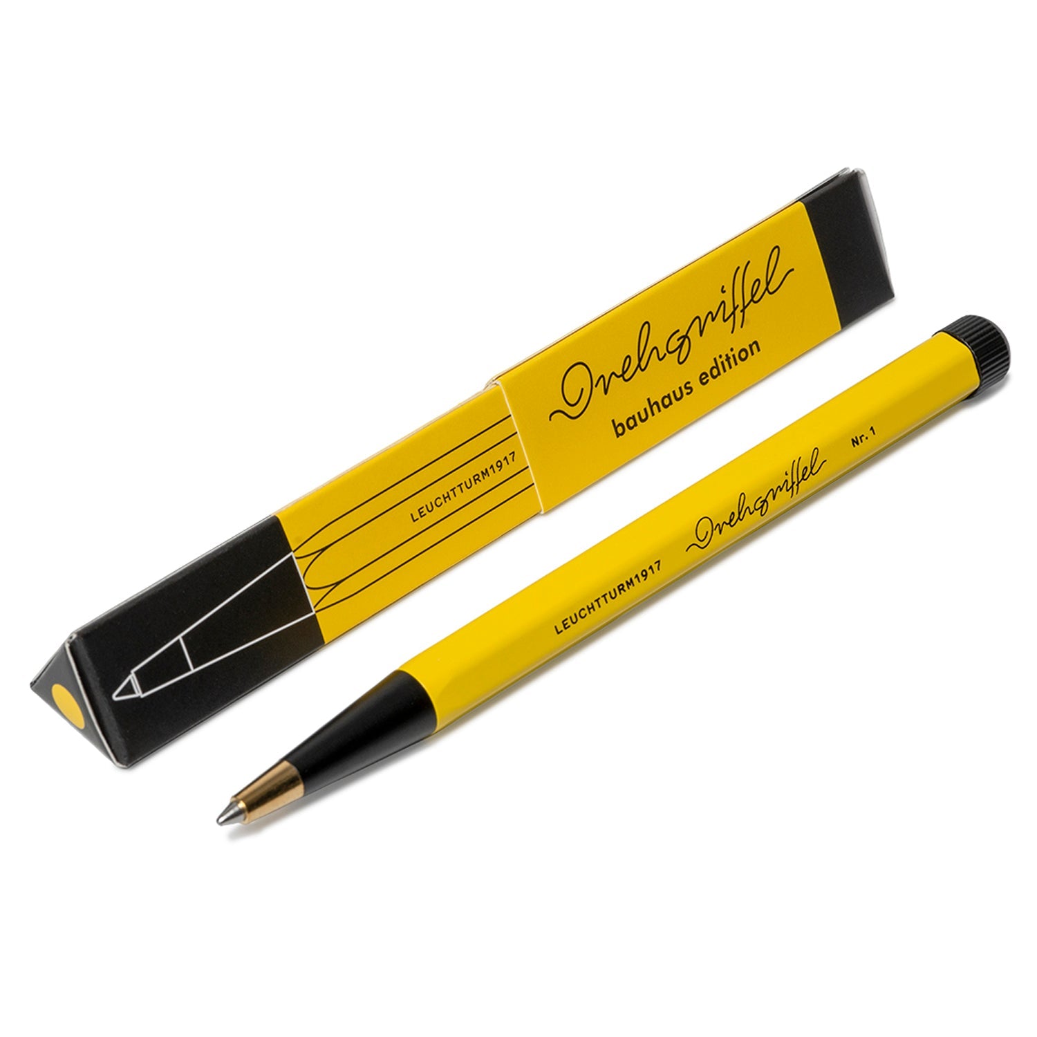 Leuchtturm1917 Drehgriffel Nr. 1 Bauhaus Lemon/Black Ballpoint Pen 366204