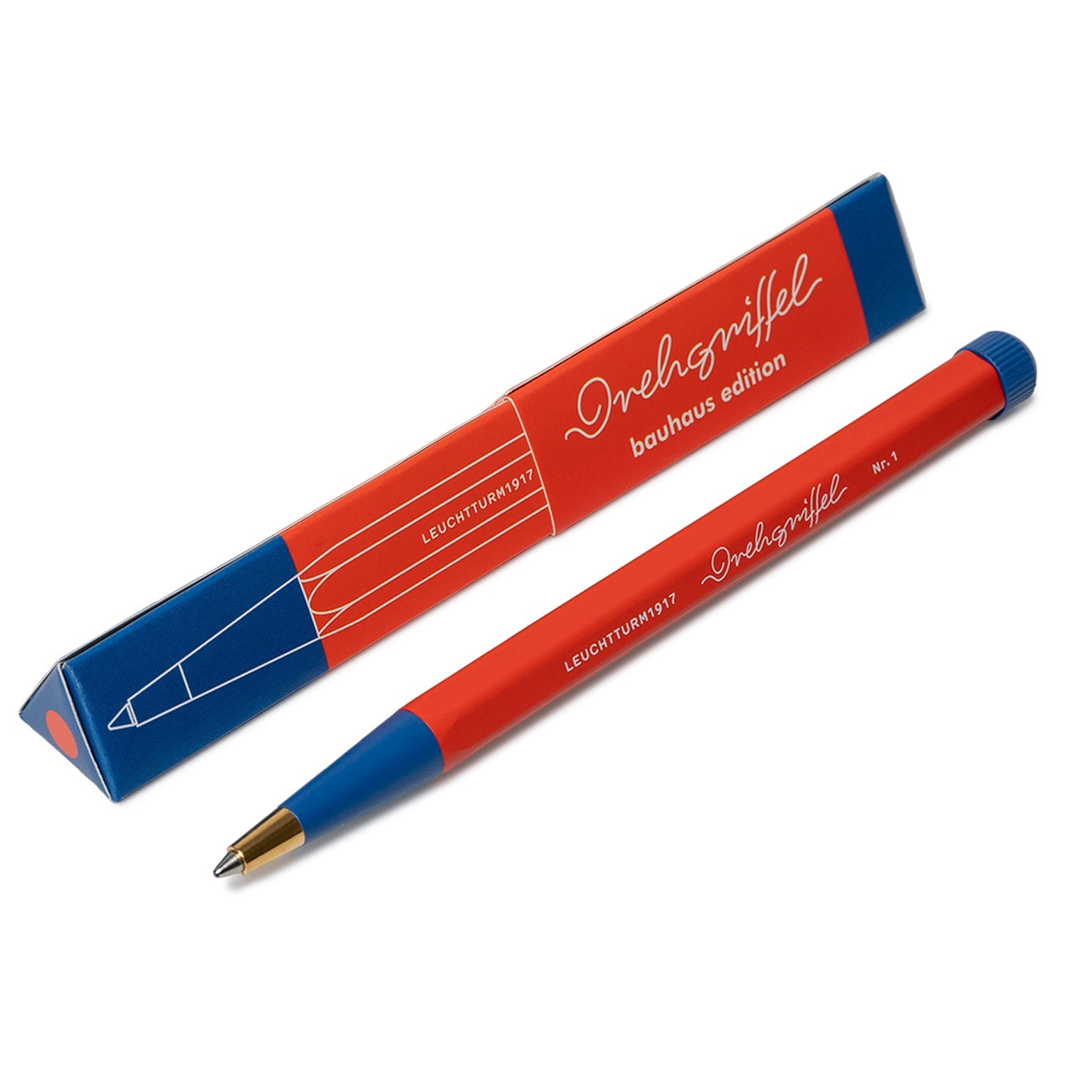 Leuchtturm1917 Drehgriffel Nr. 1 Bauhaus Red/Royal Blue Ballpoint Pen 366205
