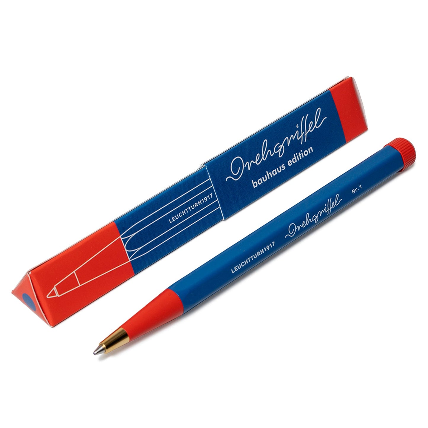 Leuchtturm1917 Drehgriffel Nr. 1 Bauhaus Royal Blue/Red Ballpoint Pen 366203