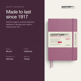 Leuchtturm1917 2027 Dusty Rose Hardcover Daily Planner (A5 - Lined) 400325