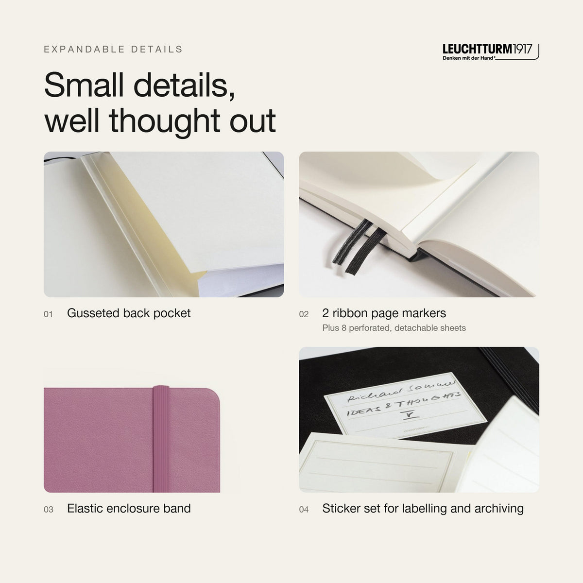 Leuchtturm1917 2027 Dusty Rose Hardcover Daily Planner (A5 - Lined) 400325
