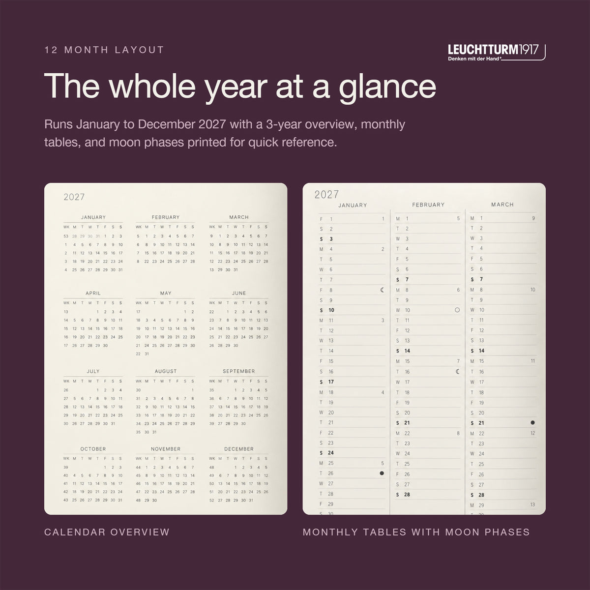 Leuchtturm1917 2027 Dusty Rose Softcover Weekly Planner (A5 - Lined) 400233