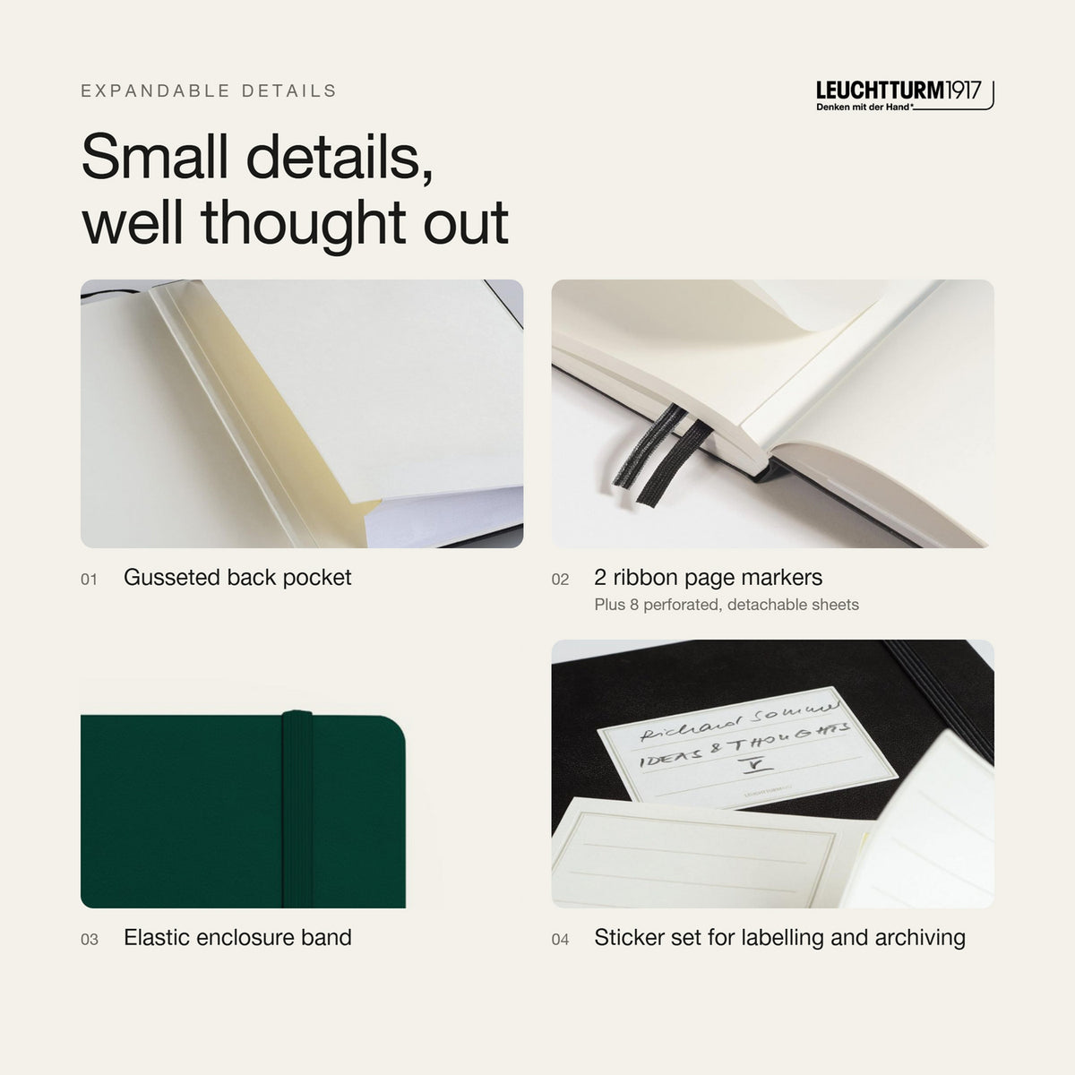 Leuchtturm1917 2027 Forest Green Hardcover Daily Planner (A5 - Lined) 400329