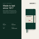 Leuchtturm1917 2027 Forest Green Hardcover Weekly Planner (90X190MM - Dotted) 400267