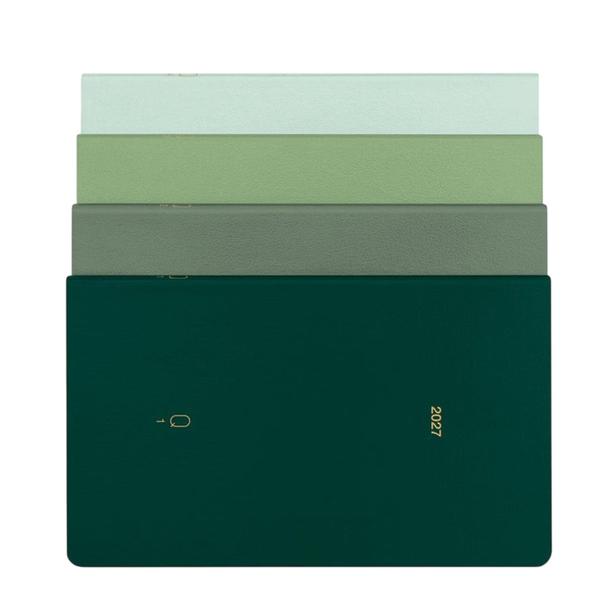 Leuchtturm1917 2027 Green Softcover Quarterly Daily Planner (A6 - Dotted - Pack of 4) 400374
