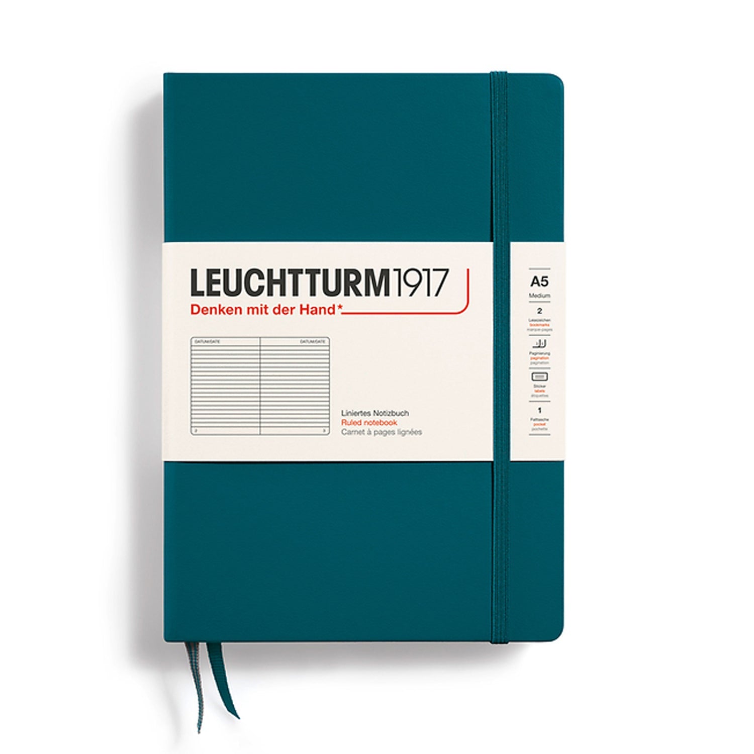 Leuchtturm1917 Pacific Green Hardcover Notebook (A5 - Lined) 359692