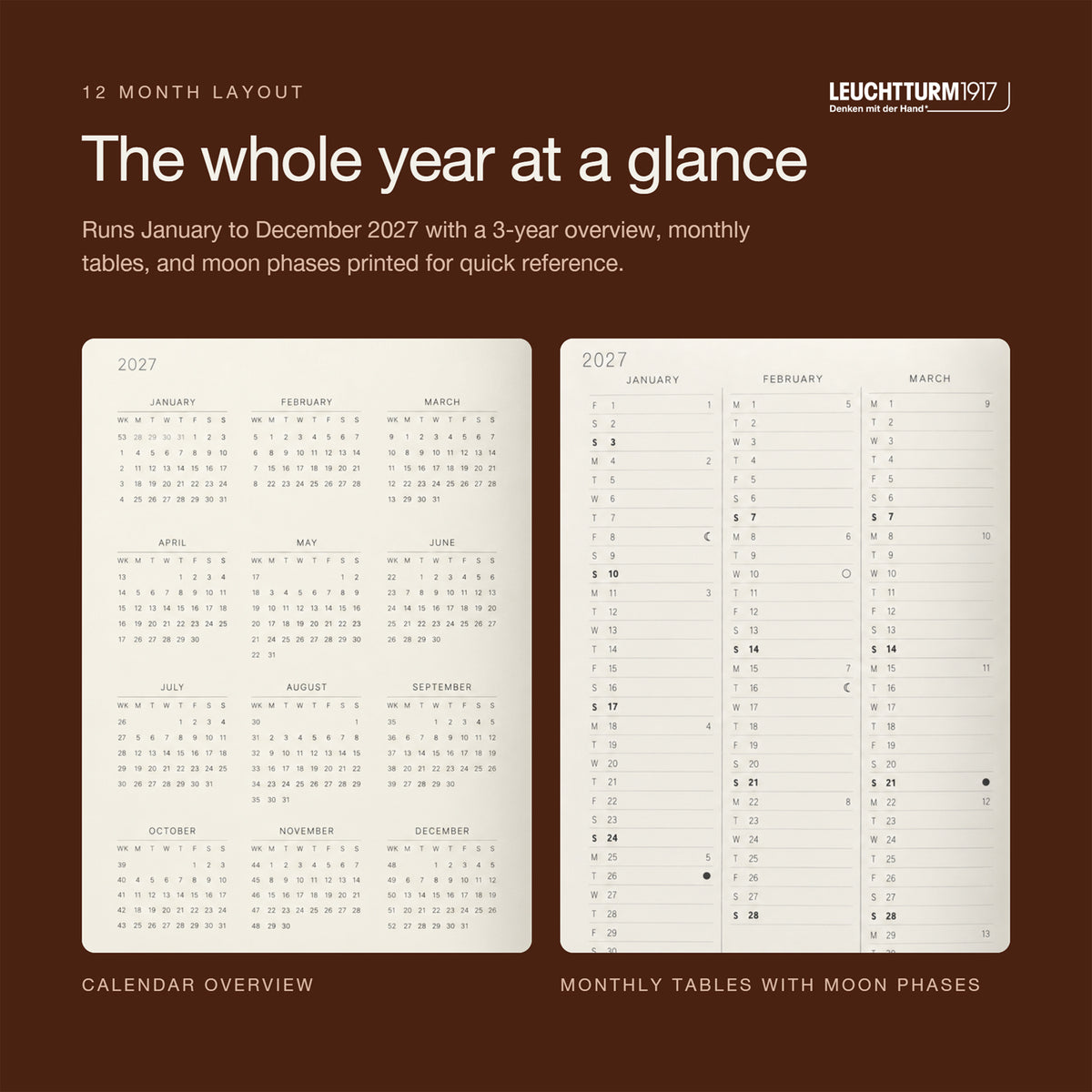 Leuchtturm1917 2027 Pumpkin Softcover Weekly Planner (A5 - Lined) 400236