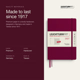 Leuchtturm1917 2027 Port Red Hardcover Weekly Planner (A5 - Lined) 400215