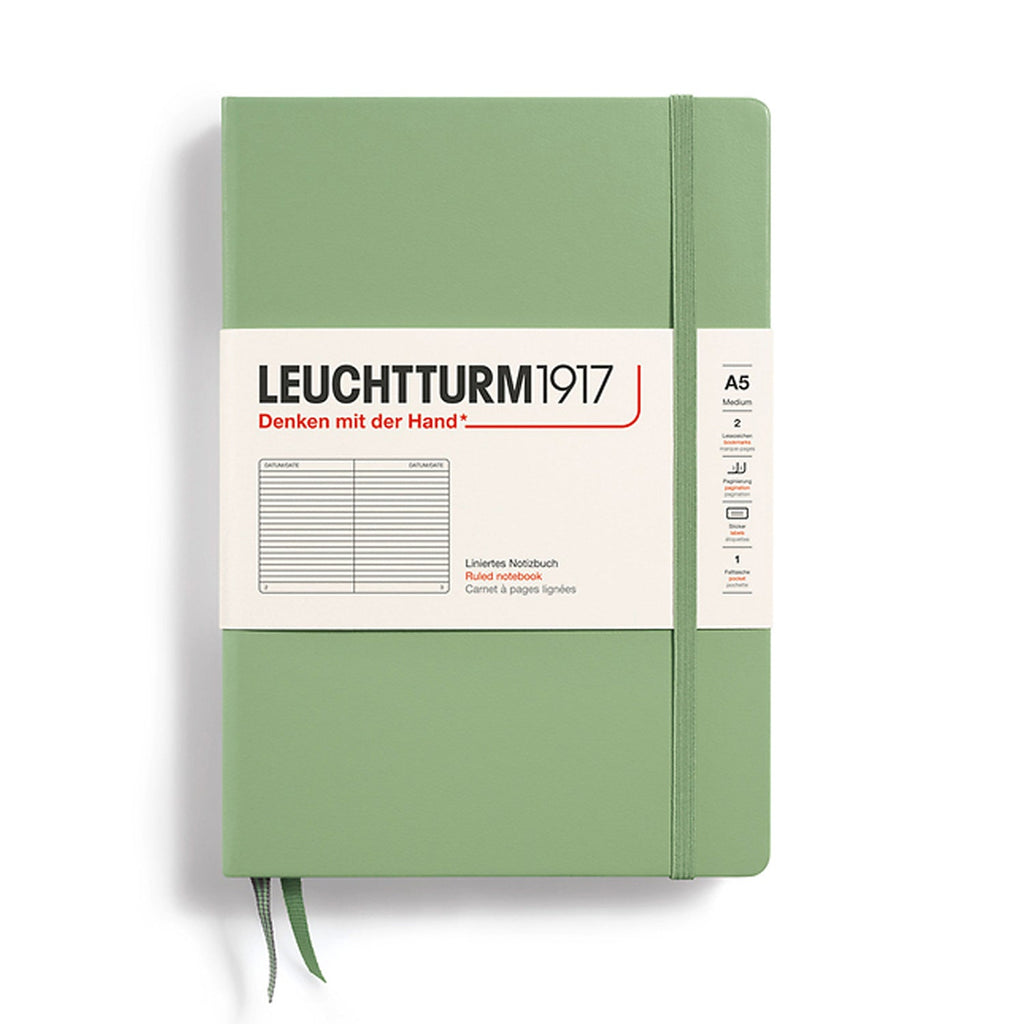 Leuchtturm1917 Sage Hardcover Notebook (A5 - Lined) 361582