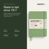 Leuchtturm1917 2027 Sage Hardcover Daily Planner (A5 - Lined) 400328