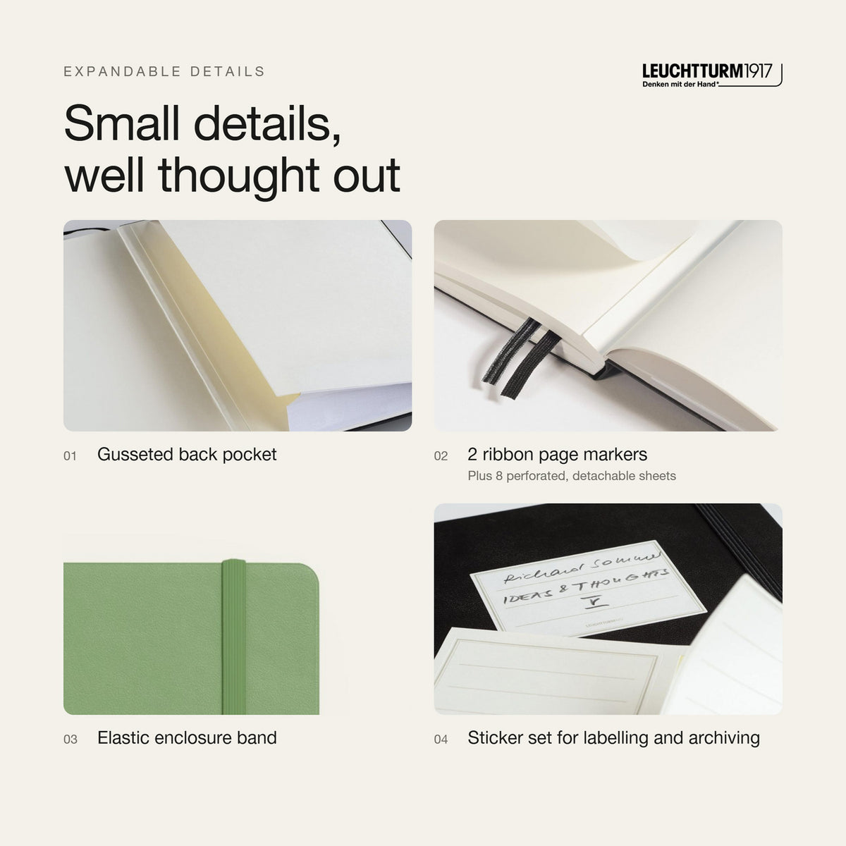 Leuchtturm1917 2027 Sage Hardcover Daily Planner (A5 - Lined) 400328