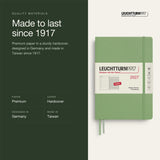 Leuchtturm1917 2027 Sage Hardcover Weekly Planner (A5 - Lined) 400219