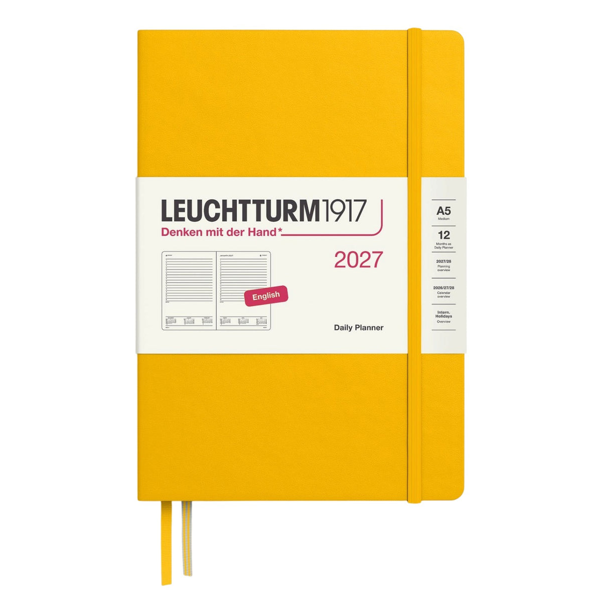 Leuchtturm1917 2027 Sunflower Hardcover Daily Planner (A5 - Lined) 400327