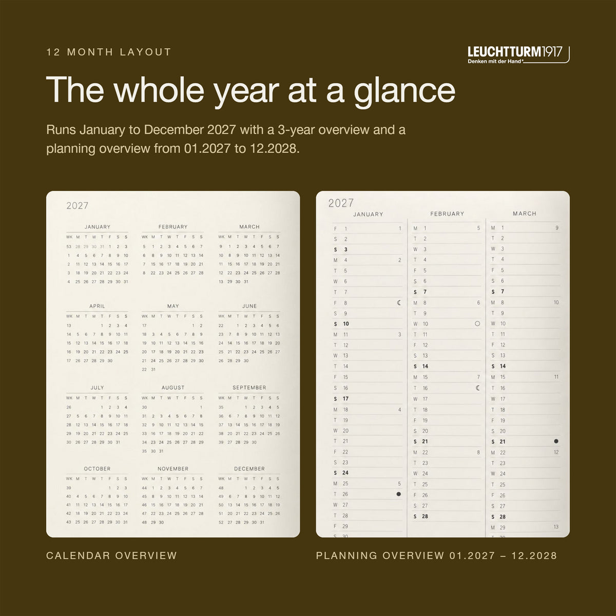 Leuchtturm1917 2027 Sunflower Hardcover Daily Planner (A5 - Lined) 400327