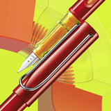 Lamy 022 AL Star Glossy Red Fountain Pen Set (Special Edition)