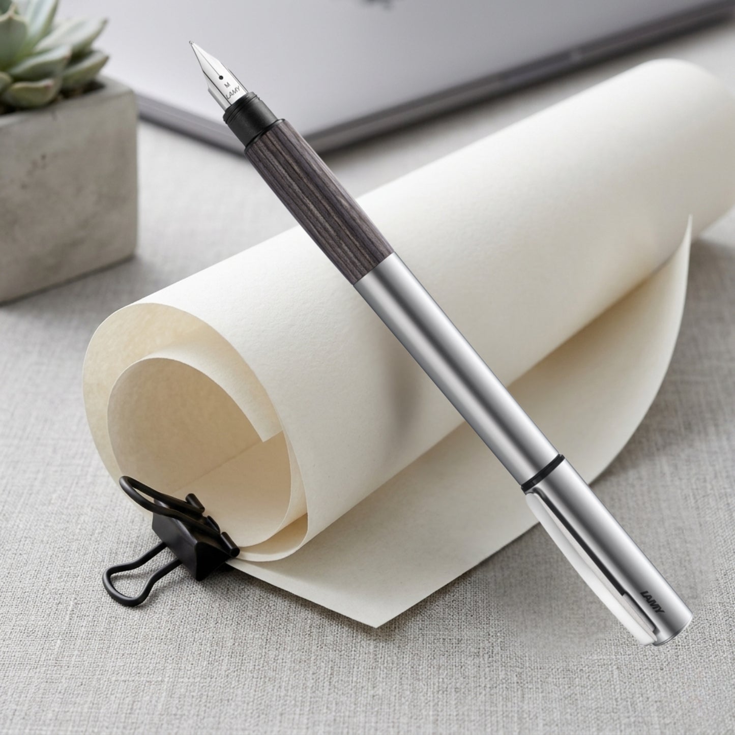 Lamy 096 Accent Aluminum/Wood CT Fountain Pen