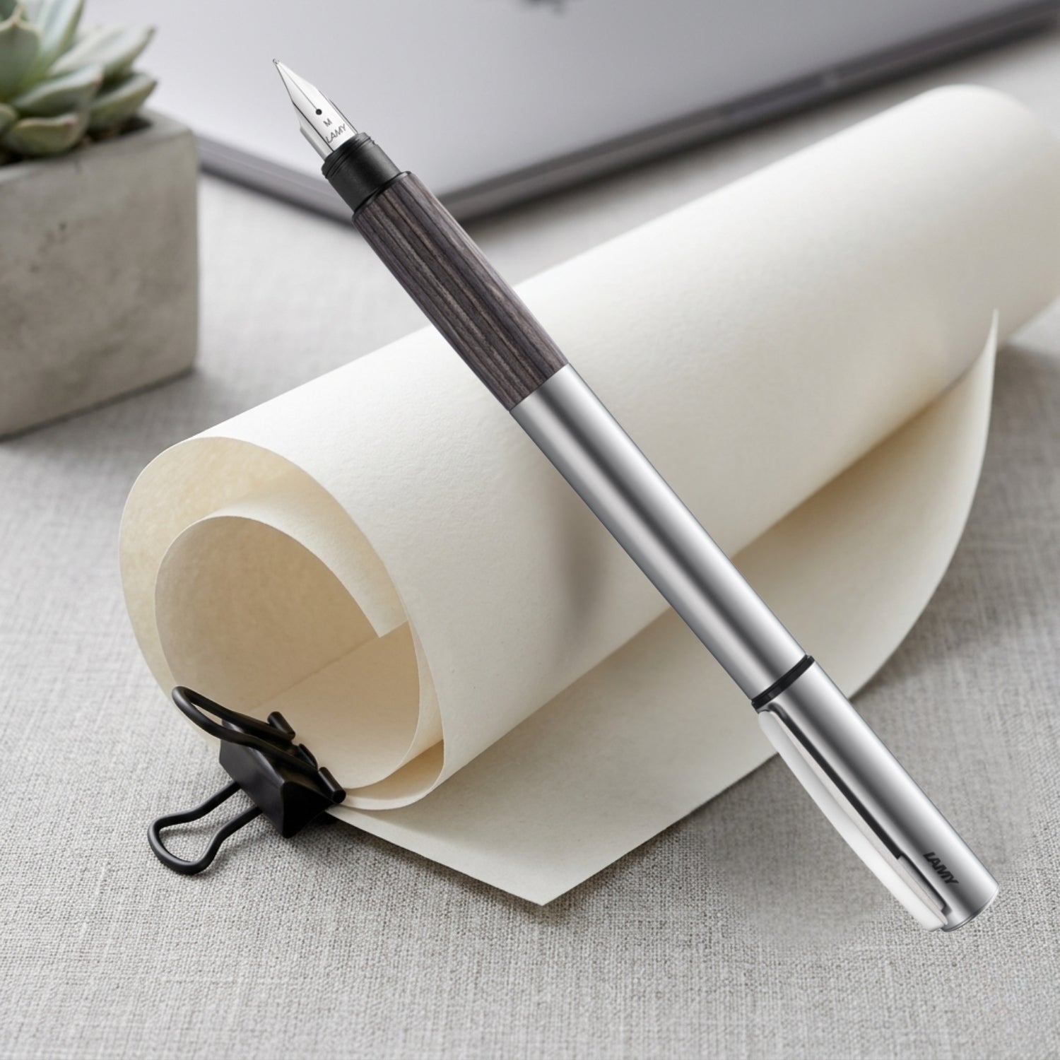 Lamy 096 Accent Aluminum/Wood CT Fountain Pen