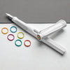 Lamy 0B1 Safari All White Multi Ring Set PVD Fountain Pen (Special Edition)
