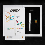 Lamy 0B1 Safari All White Multi Ring Set PVD Fountain Pen (Special Edition)