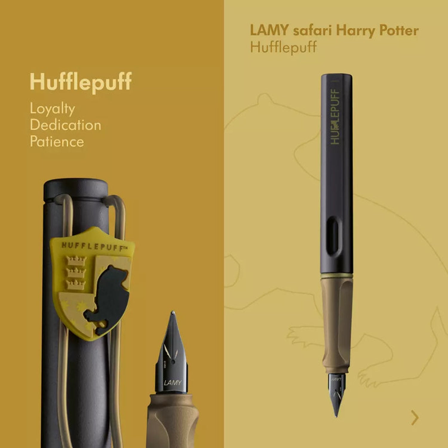 Lamy 0B4 Safari Harry Potter Hufflepuff PVD Fountain Pen (Special Edition)