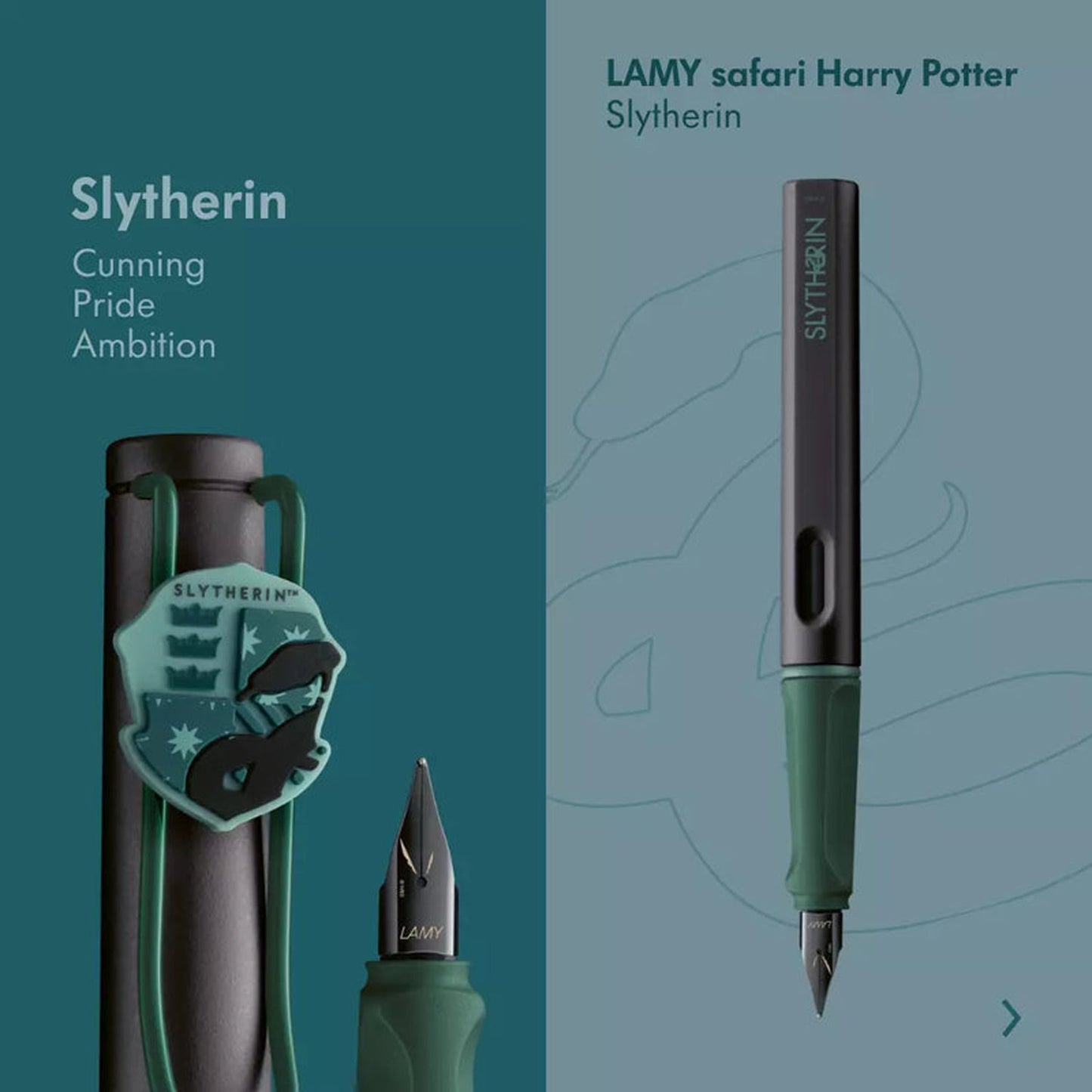 Lamy 0B5 Safari Harry Potter Slytherin PVD Fountain Pen (Special Edition)