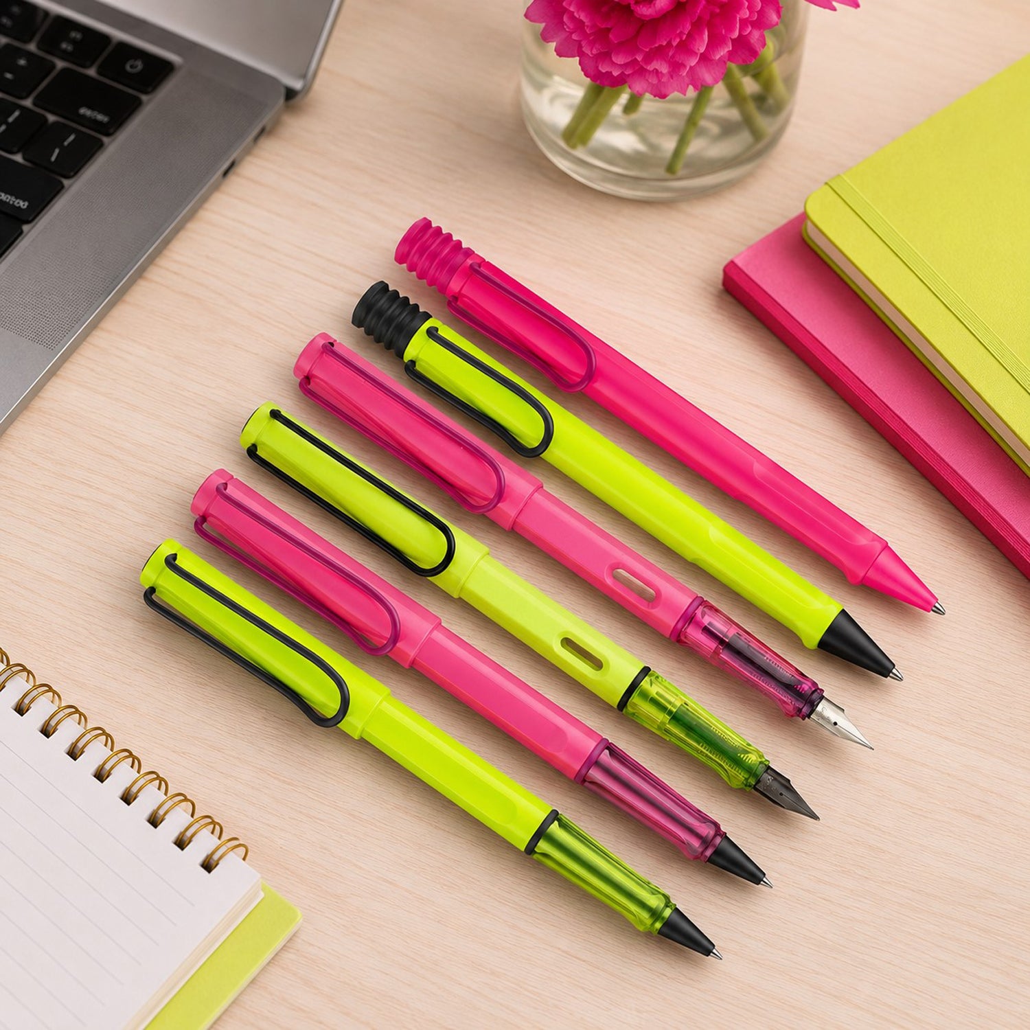 Lamy 2C9 Safari Neon Pink PVD Ballpoint Pen 4041908 (Special Edition)