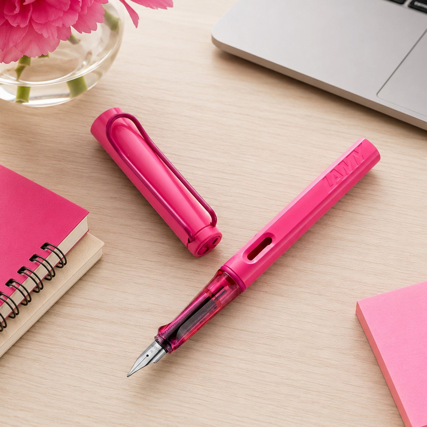 Lamy OC9 Safari Neon Pink PVD Fountain Pen (Special Edition)