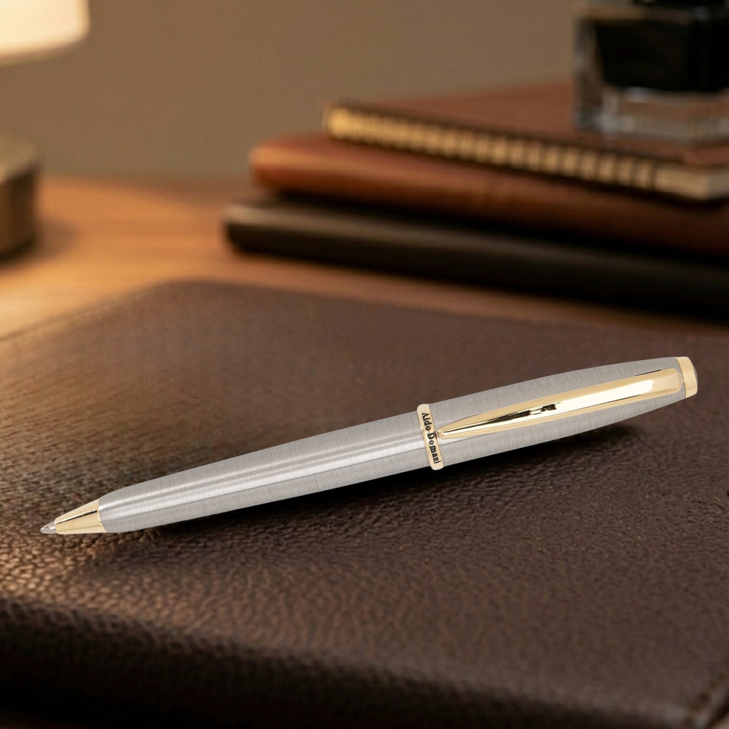 Monteverde Aldo Domani Brushed Steel GT Ballpoint Pen MV59675