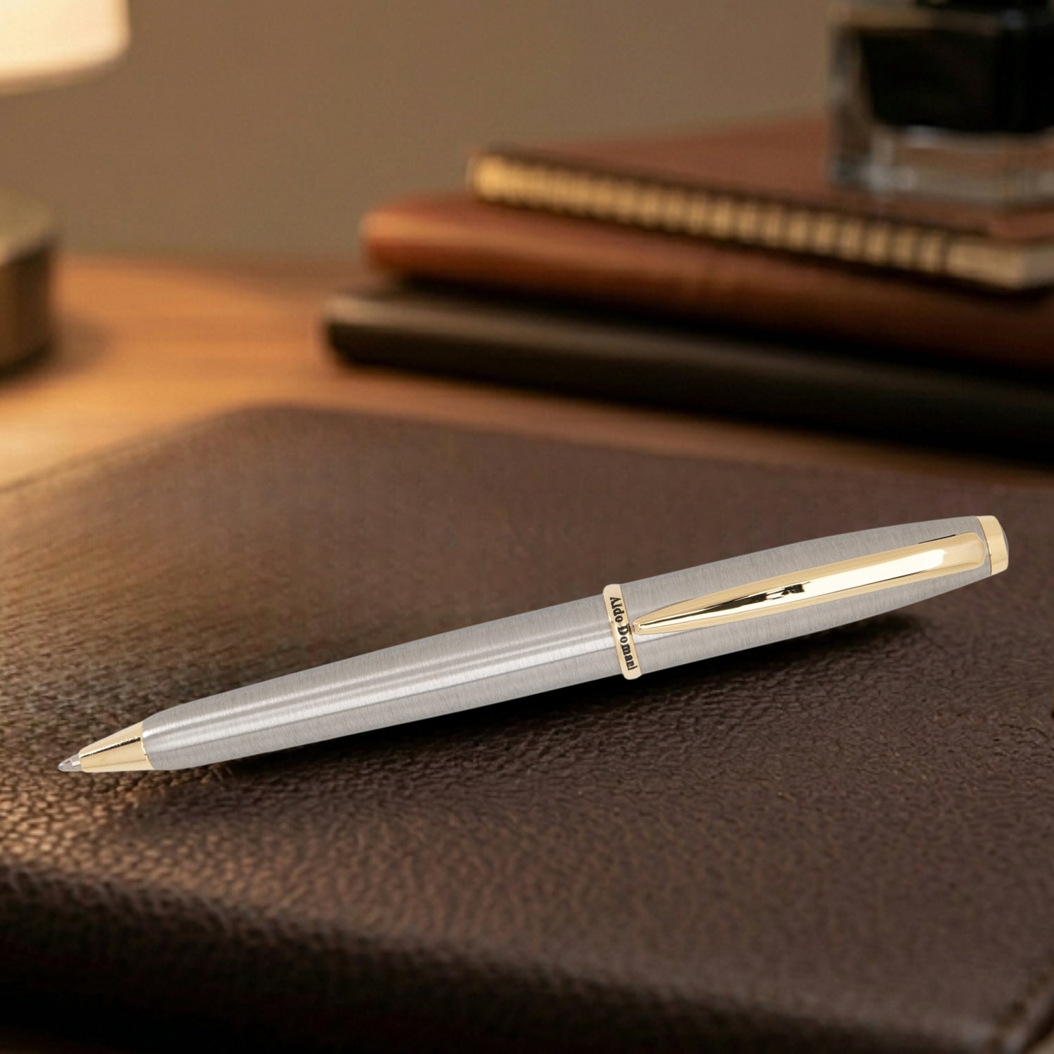 Monteverde Aldo Domani Brushed Steel GT Ballpoint Pen MV59675
