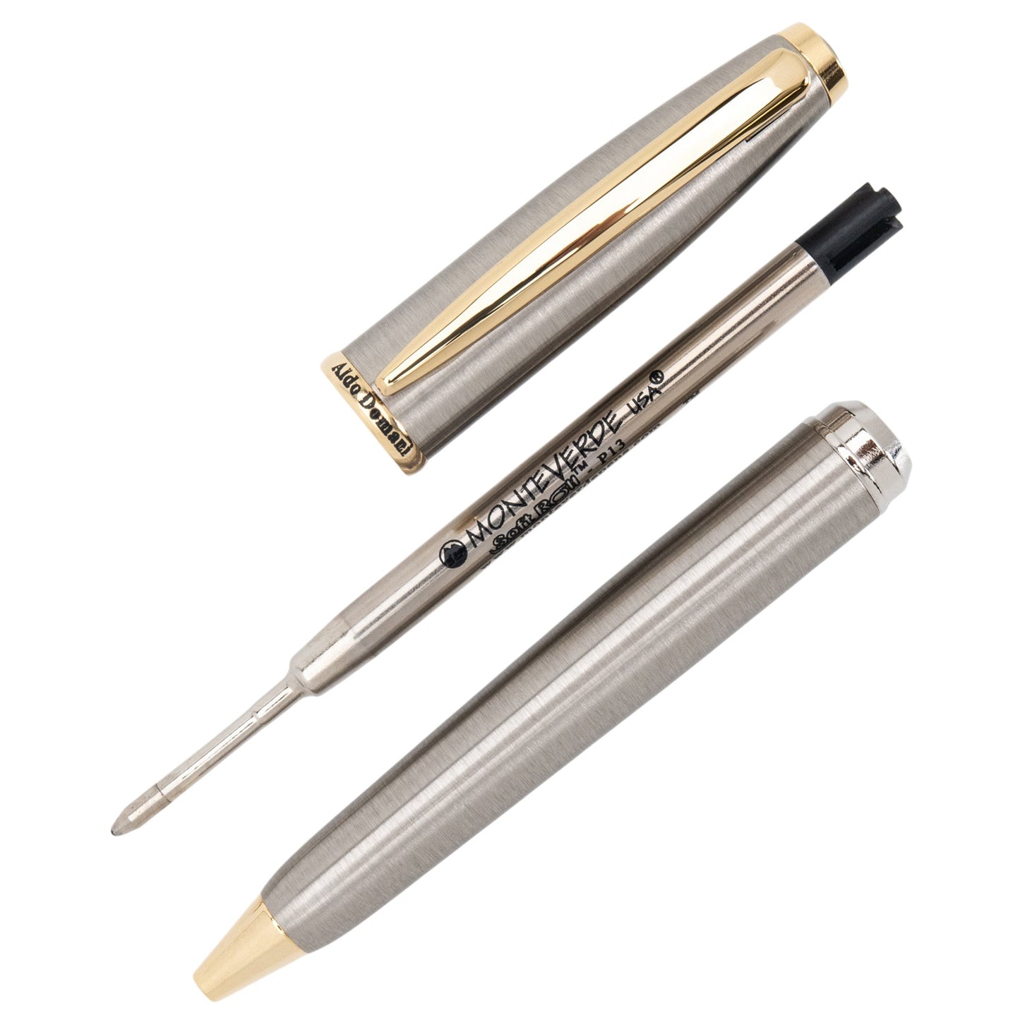Monteverde Aldo Domani Brushed Steel GT Ballpoint Pen MV59675