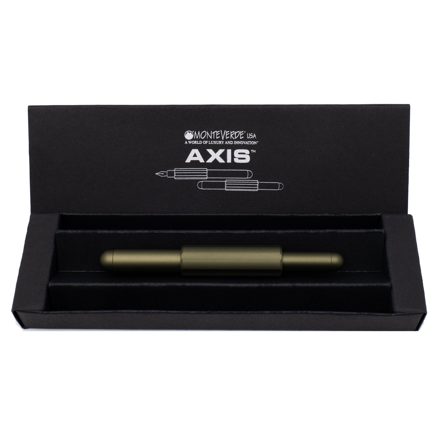 Monteverde Axis Matte Olive Fountain Pen
