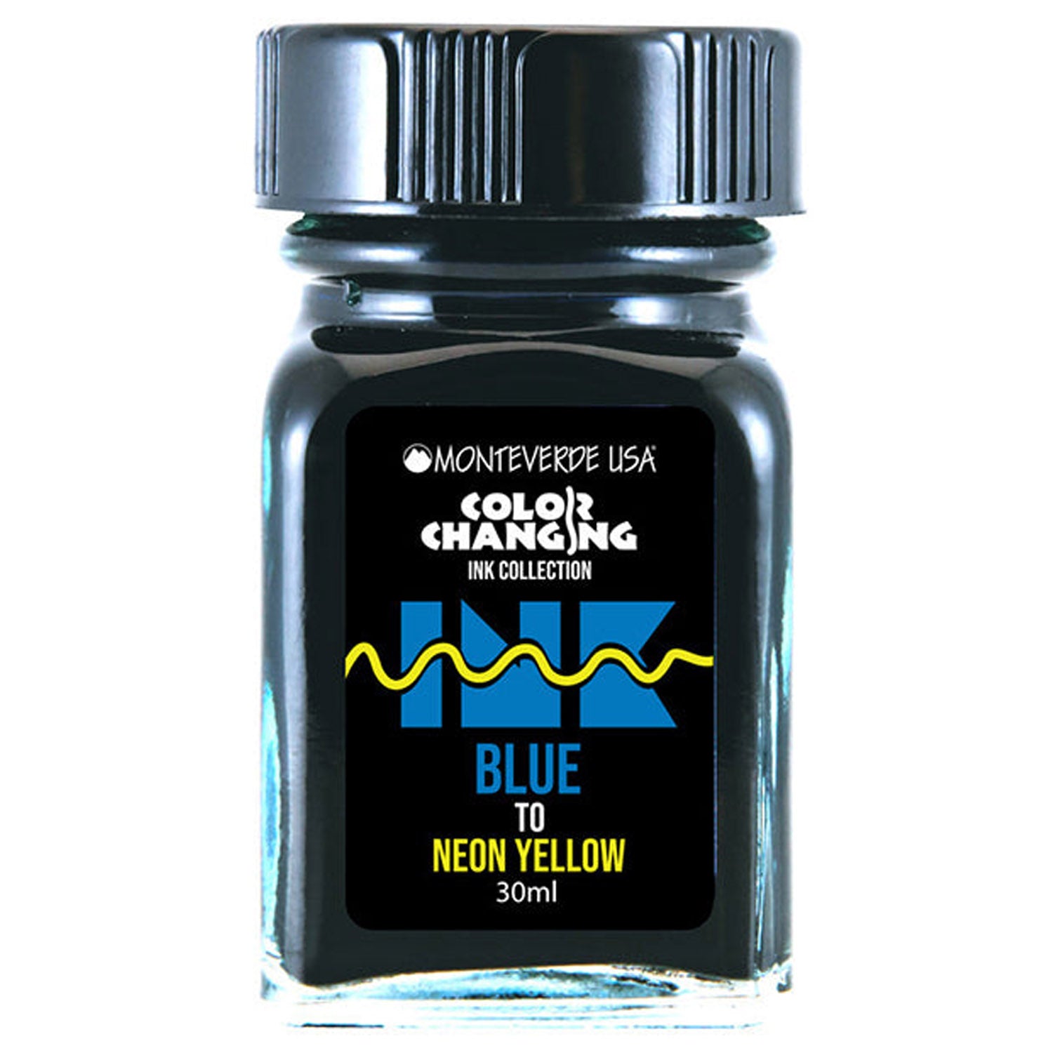 Monteverde Color Changing Ink Bottle + Changer Set (Blue to Neon - 30 ML) G310BY