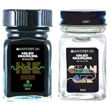 Monteverde Color Changing Ink Bottle + Changer Set (Brown to Green - 30 ML) G310BRG