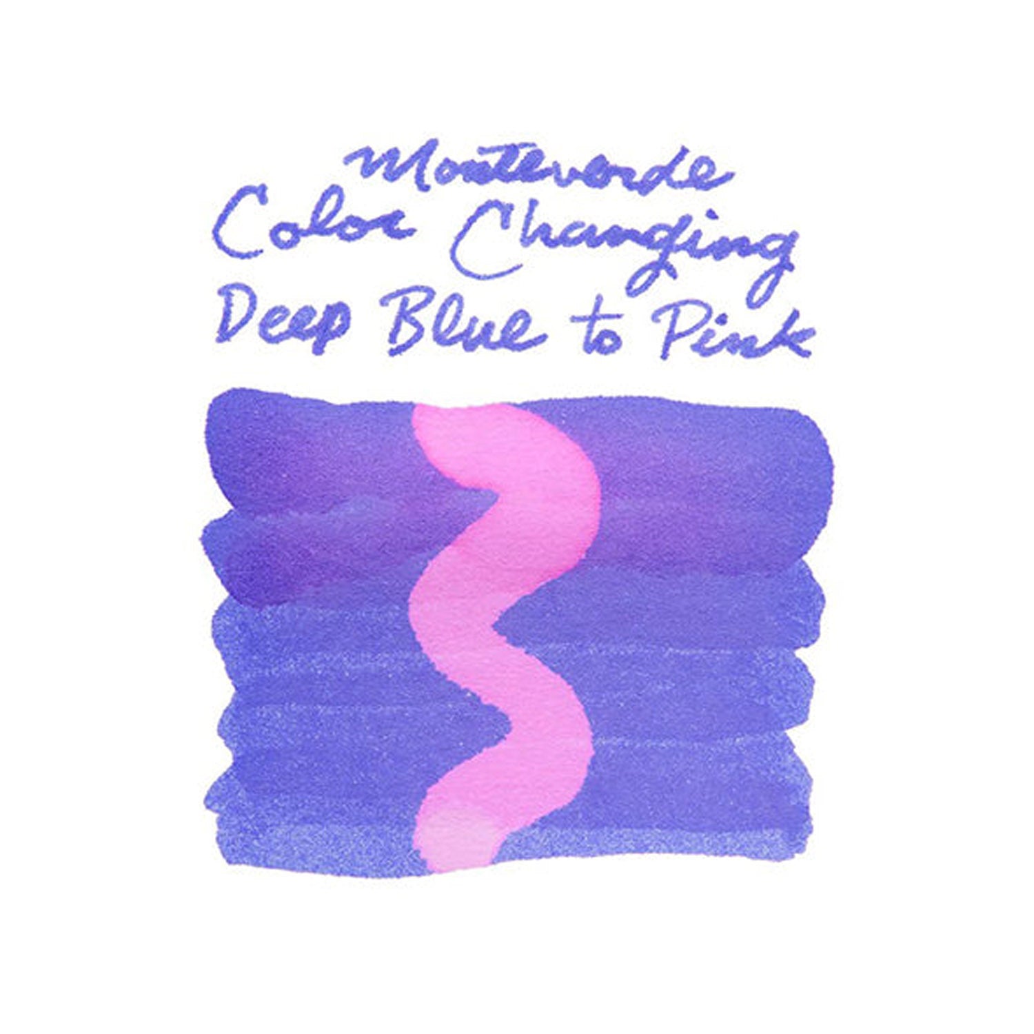 Monteverde Color Changing Ink Bottle + Changer Set (Deep Blue to Pink - 30 ML) G310DBP