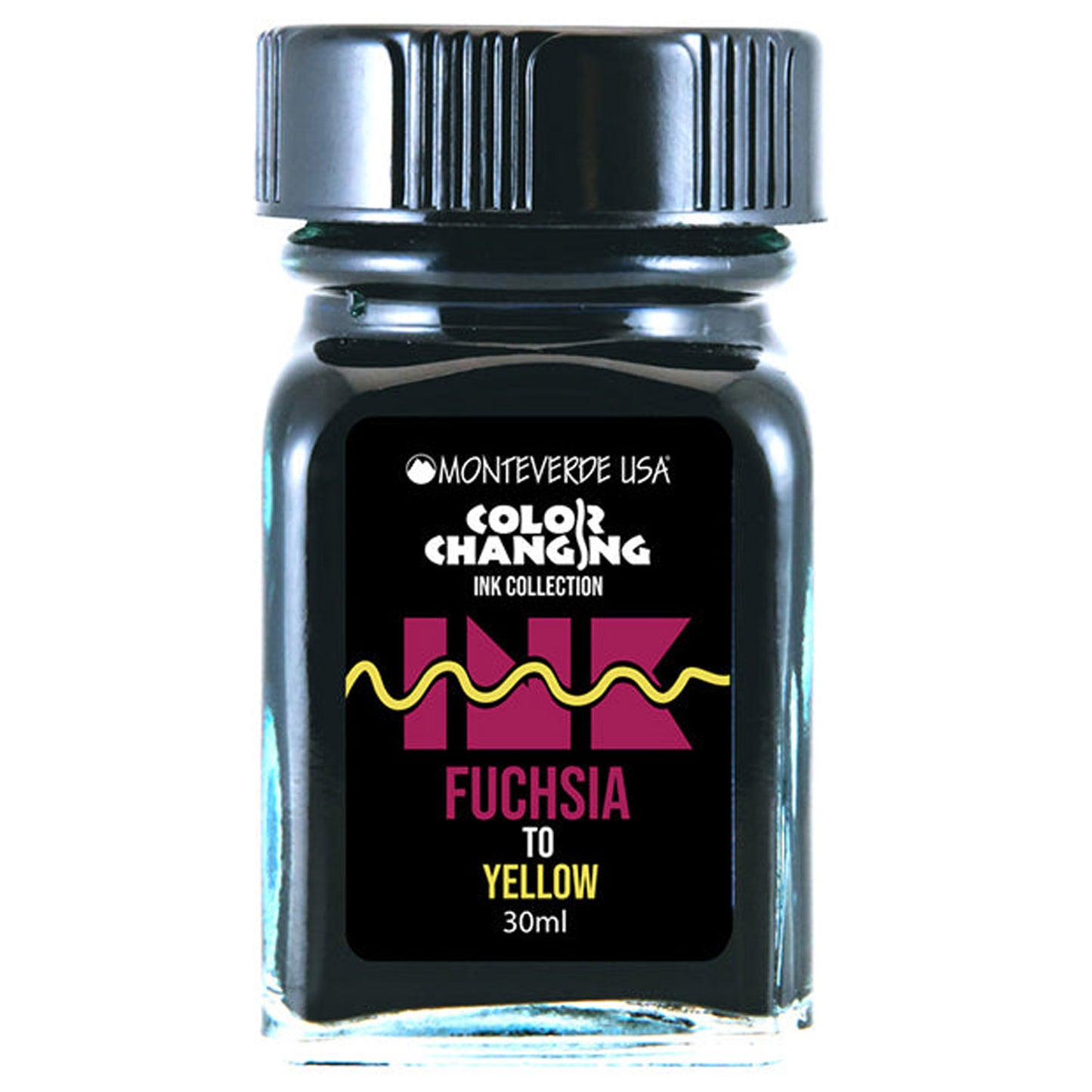 Monteverde Color Changing Ink Bottle + Changer Set (Fuchsia to Yellow - 30 ML) G310FY