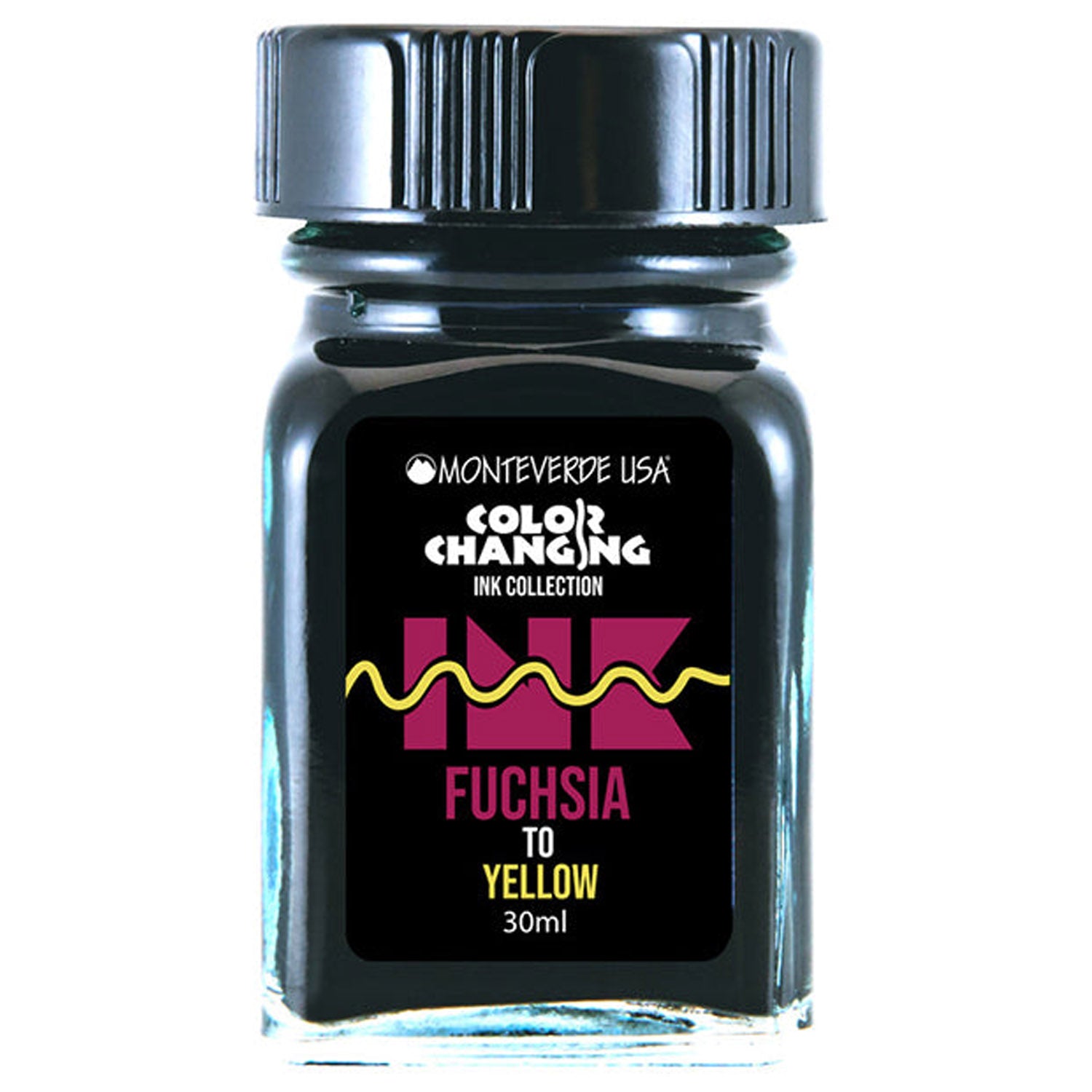 Monteverde Color Changing Ink Bottle + Changer Set (Fuchsia to Yellow - 30 ML) G310FY